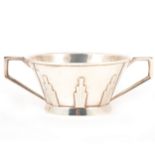 An Art Deco silver basin,