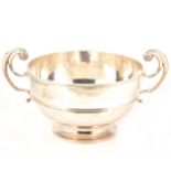A large Victorian silver two-handled rose bowl,