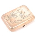 Russian silver cigarette case