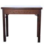 George III mahogany card table,