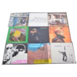 Eight LP vinyl records, John Cale, Free, David Bowie, Biran Eno, etc.