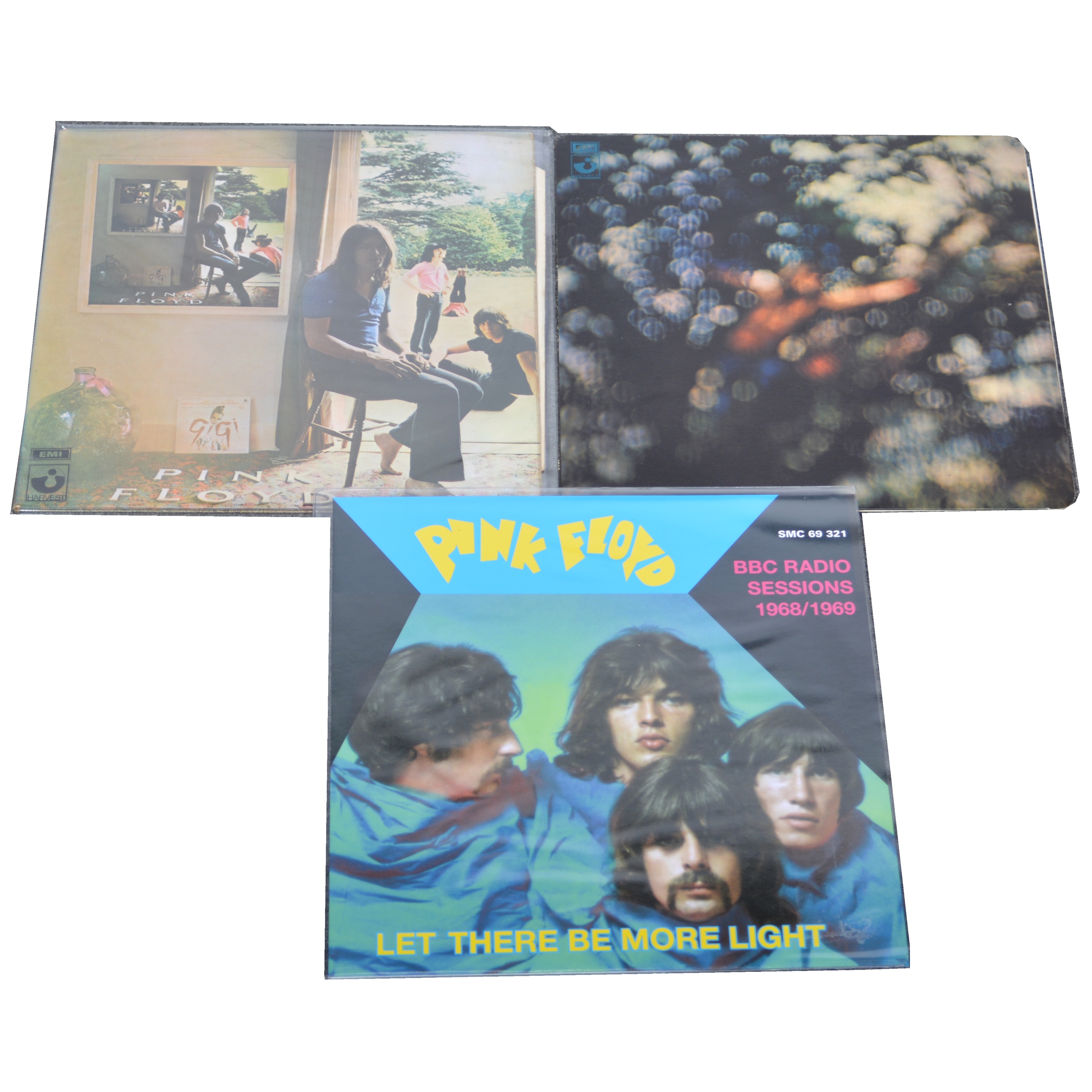 Pink Floyd; Three LP vinyl records.