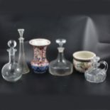 Japanese Imari vase, WMF carafe, etc.