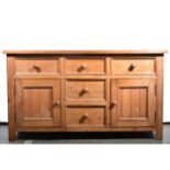 Modern pine sideboard.