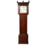 Oak longcase clock signed EDH Smith, Newark