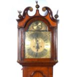 Oak longcase clock