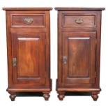 Pair of modern mahogany pot cupboards