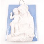 Della Robbia style plaque, Madonna and Child