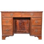 Victorian mahogany kneehole desk.