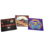 Three The Grateful Dead LP vinyl records.