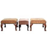 Pair of modern footstools and one other