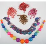 A collection of 1950's 1960's bead jewellery.