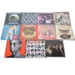 The Rolling Stones; Eleven LP vinyl records including Exile of Main St