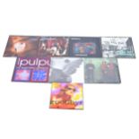 Eight LP and 12" EP records; including Pulp - My Legendary Girlfriend, Bradford - Shouting Quietly