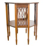 Edwardian inlaid mahogany octagonal table,