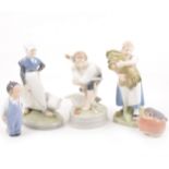 Five Royal Copenhagen figurines