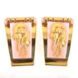 A 1930s Art Deco Hippocampe pair of dress clips retailed by JHP of Paris,