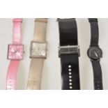 A collection of lady's fashion watches.