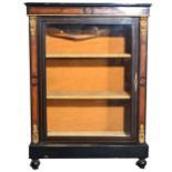 Victorian ebonised vitrine.