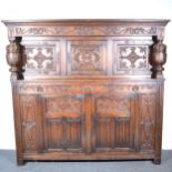 Victorian oak court cupboard