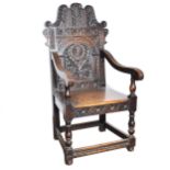 Victorian carved oak Wainscot chair