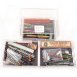 Thirty-six vintage collectable pens and pencils, Conway Stewart, Jackie Coogan, Osmiroid, Parker