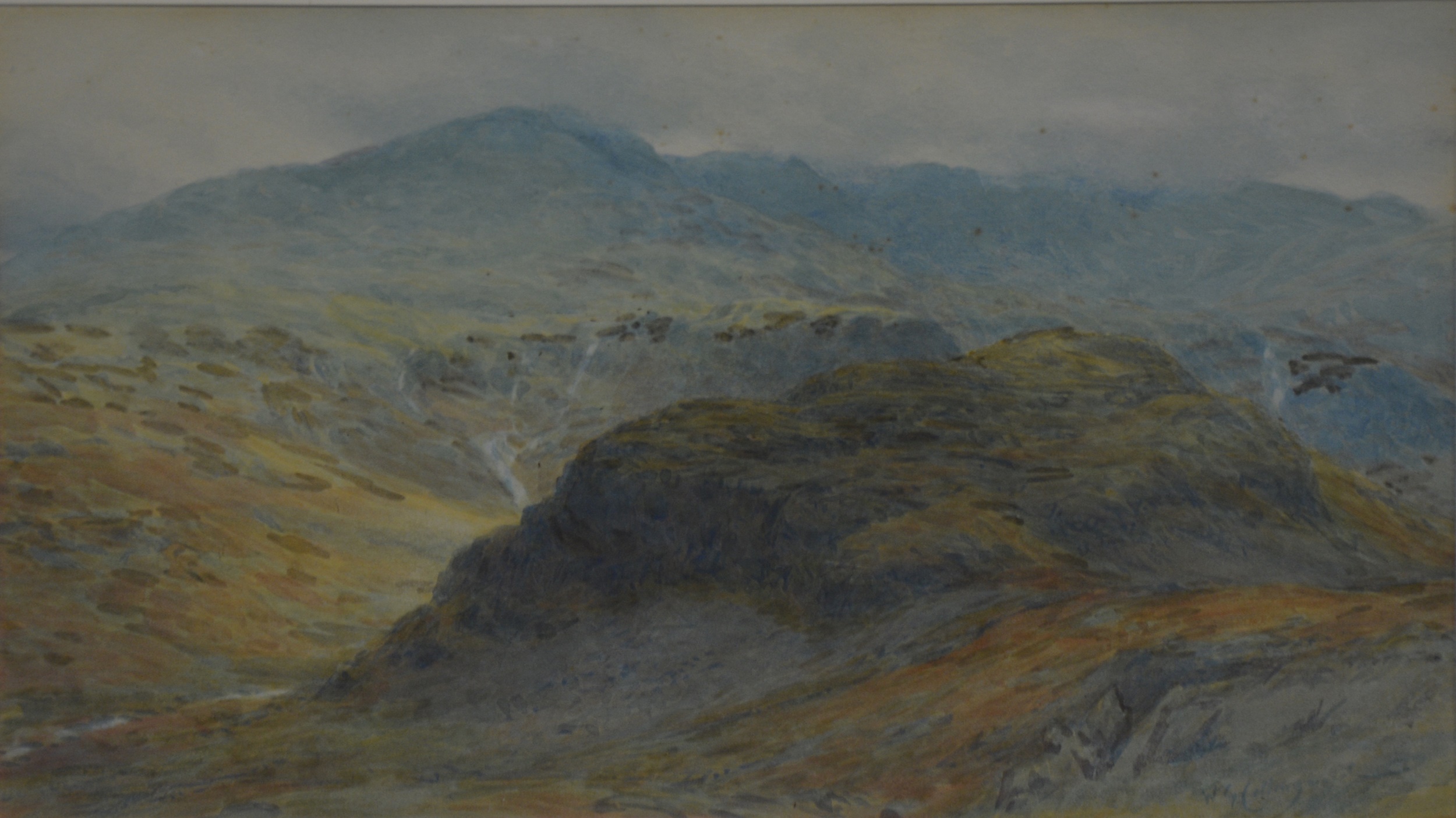 William Gershom Collingwood, Coniston - Old man & The Bell, watercolour