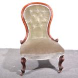 Victorian mahogany nursing chair