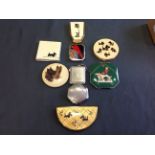 Six Scottie Dog and other dog powder compacts, combination compacts