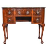 Mahogany kidney shaped desk