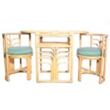 Bamboo and cane table and chairs