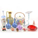 Small selection of ceramics, glass, paperweights, Chinese vases etc