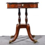 Victorian style mahogany work table