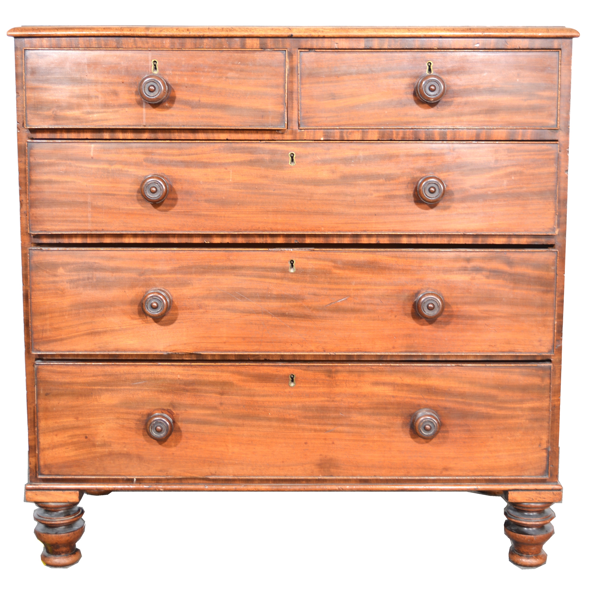 Victorian mahogany chest of drawers.