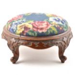 Victorian walnut footstool