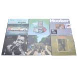 Eight modern release vinyl LP records; including The Beatles - Abbey Road