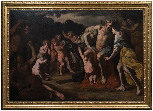 BACCANALE CON SILENO EBBRO E PUTTI, 1640-1645 CA. - Image 2 of 16