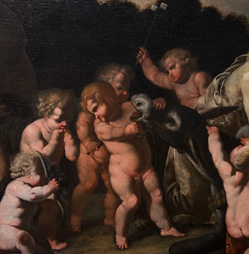 BACCANALE CON SILENO EBBRO E PUTTI, 1640-1645 CA. - Image 6 of 16