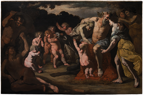 BACCANALE CON SILENO EBBRO E PUTTI, 1640-1645 CA.