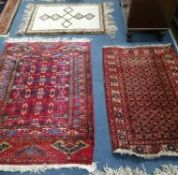 Two North West Persian geometric rugs largest 145 x 98cm