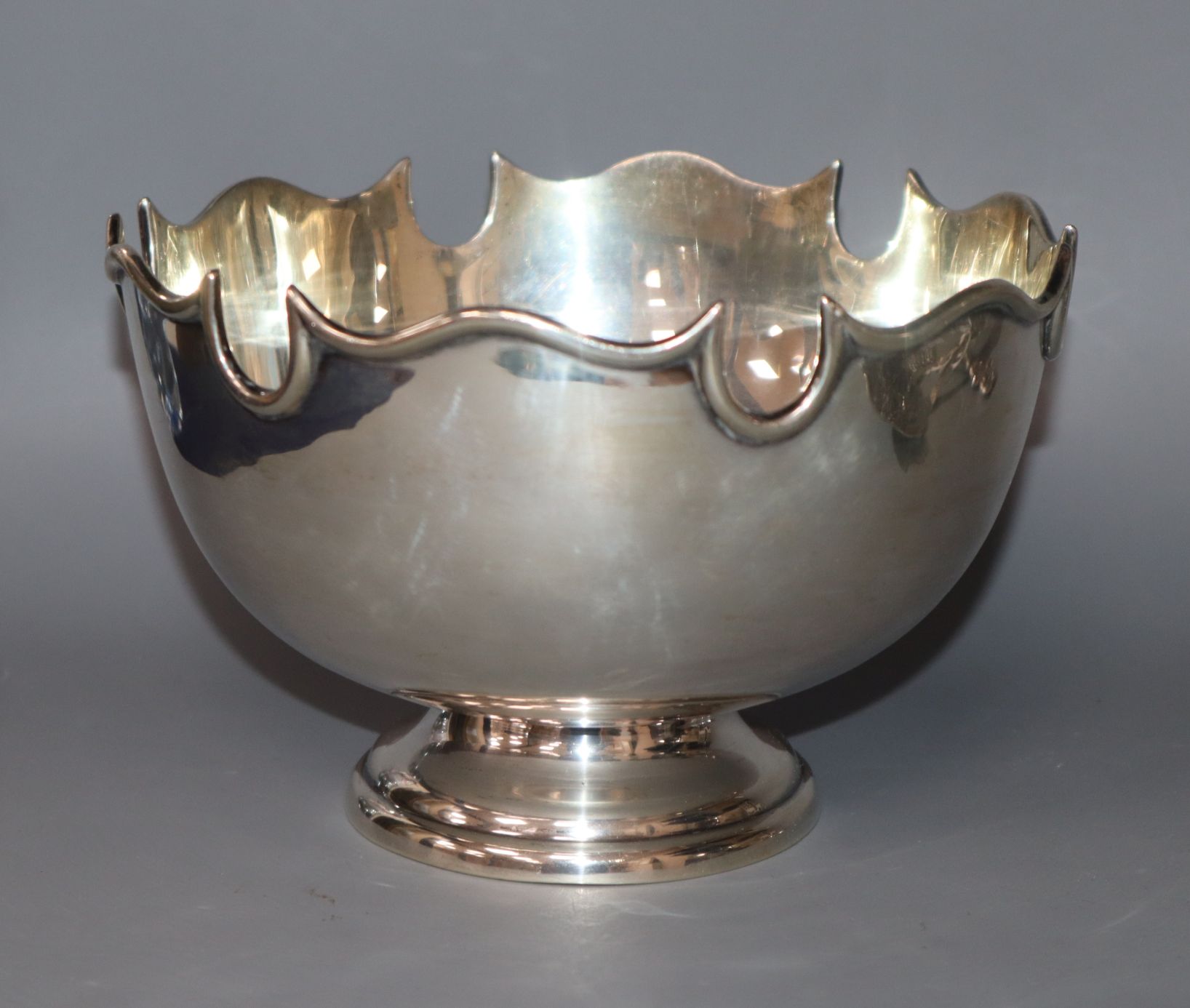 An Edwardian Scottish silver Monteith style rose bowl, Edinburgh 1907, by Hamilton and Inches, 15.