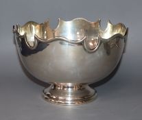 An Edwardian Scottish silver Monteith style rose bowl, Edinburgh 1907, by Hamilton and Inches, 15.