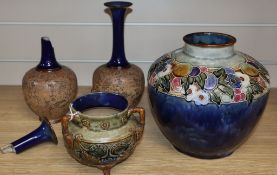 Four Doulton stoneware vessels