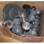 A quantity of pewter