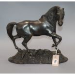 A modern bronze horse