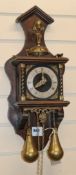 A Dutch 18th century style wall clock height 52cm