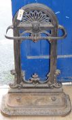 A Victorian cast iron stickstand