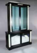 An American 20th century Grosfield House Furniture Company lucite and ebonised display cabinet