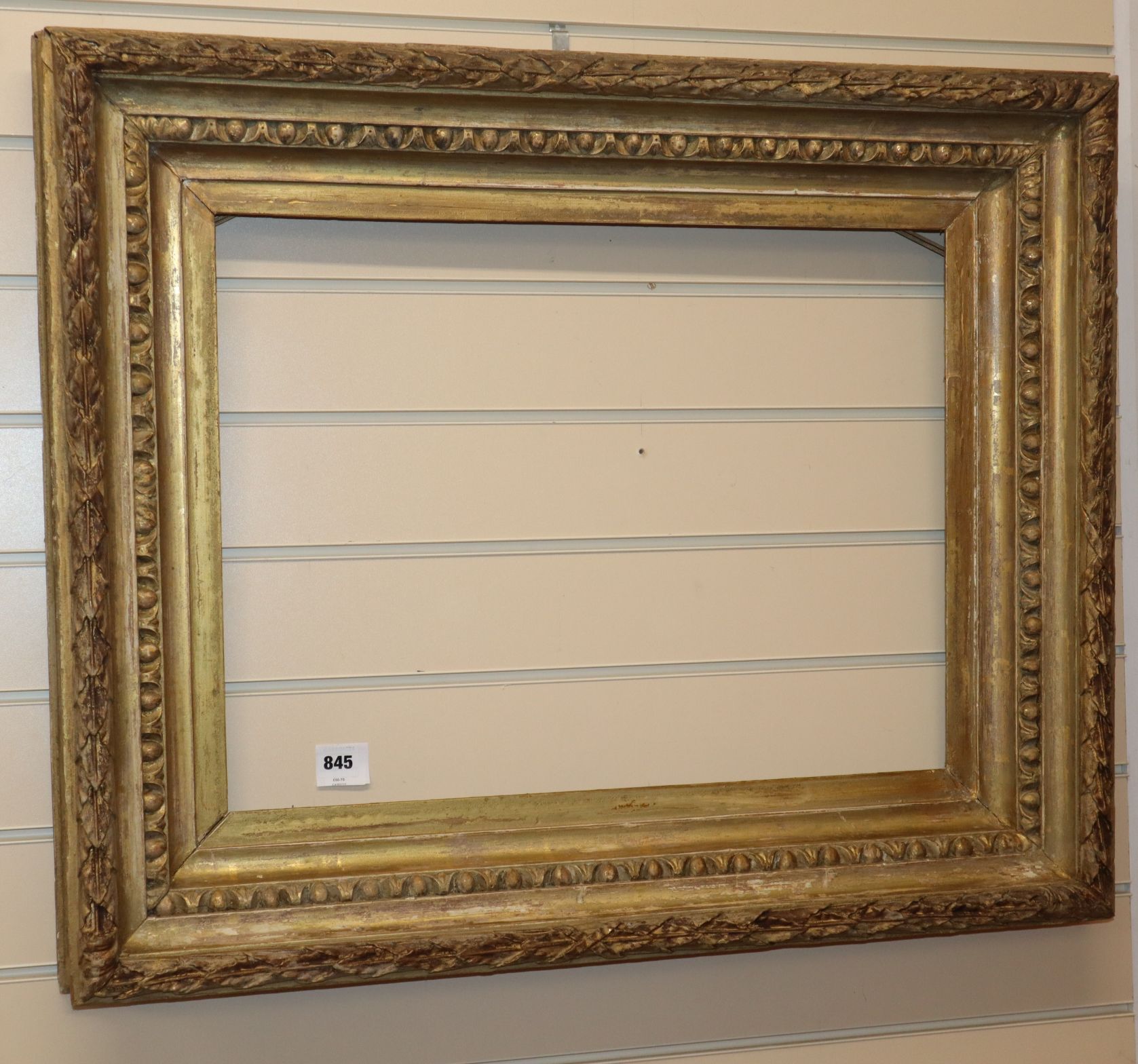 A Victorian giltwood and gesso frame