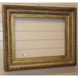 A Victorian giltwood and gesso frame